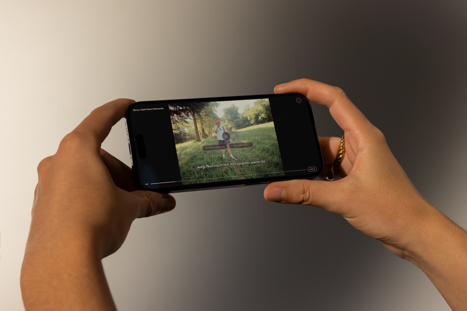 Lektionsvideo auf dem Handy